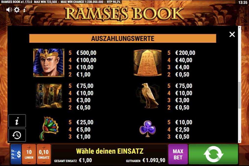 Ramses Book spielen